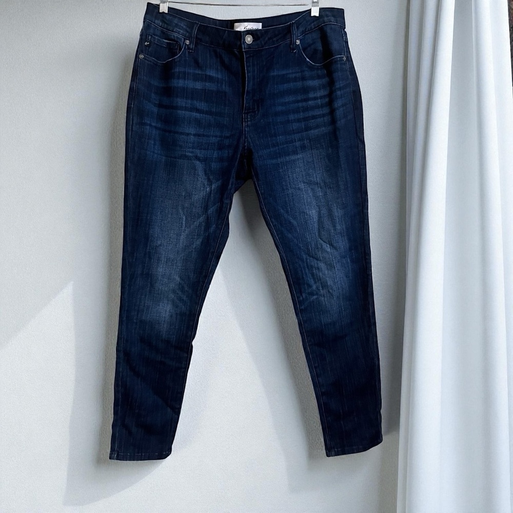 Kancan Dark Wash Stretch Skinny Straight Leg Jeans Size 2XL
